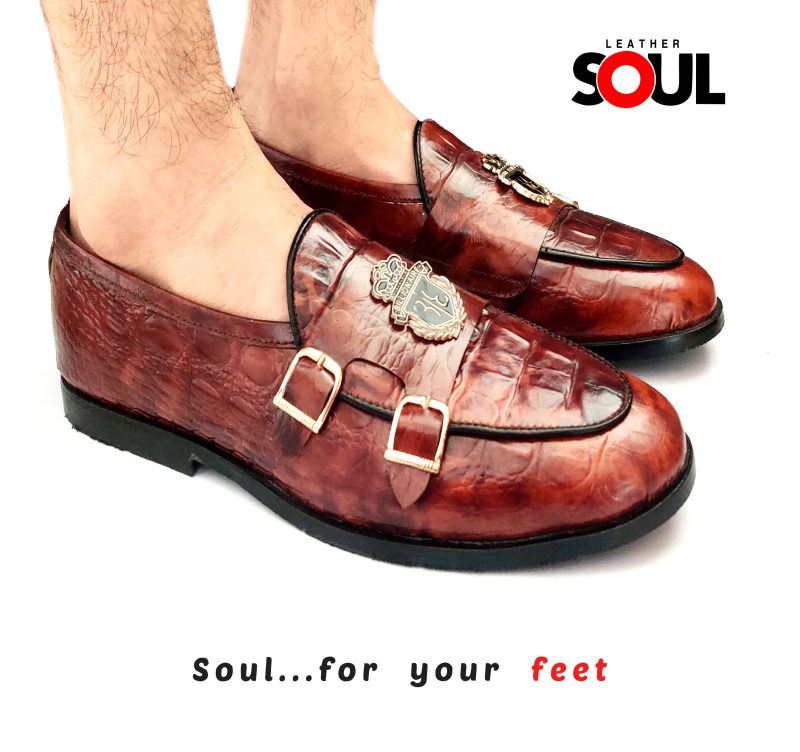 Billionaire leather Doublestrap Monk Shoe For Men